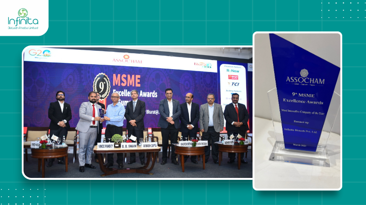 Infinita Biotech awarded at the 9th MSME Excellence Awards
